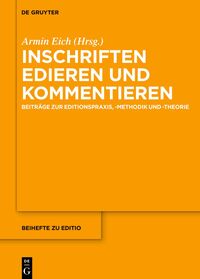 Vorderes Coverbild Inschriften edieren und kommentieren