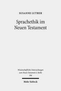 Vorderes Coverbild Sprachethik im Neuen Testament