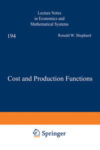 Vorderes Coverbild Cost and Production Functions