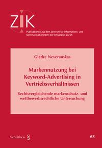 Vorderes Coverbild Markennutzung bei Keyword-Advertising in Vertriebsverhältnissen