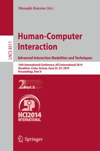 Vorderes Coverbild Human-Computer Interaction. Advanced Interaction, Modalities, and Techniques