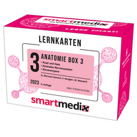 Vorderes Coverbild SmartMedix Lernkarten Anatomie Box 3: Kopf und Hals, zentrales Nervensystem und Sinnesorgane