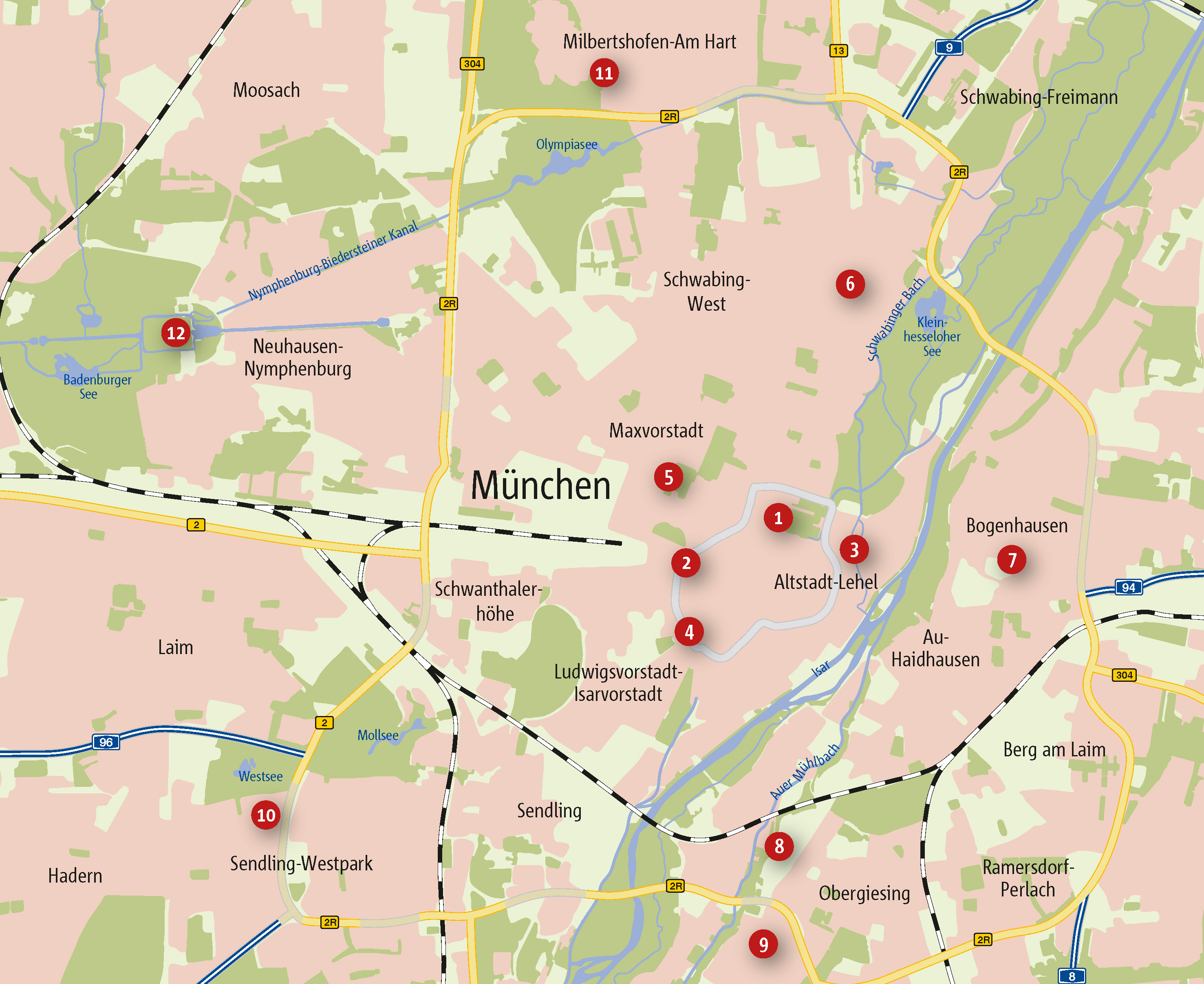 Beispielinhalt (Bild) Zu Fuß durch München