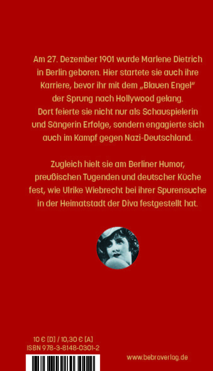 Rückseitencover Marlene Dietrich in Berlin