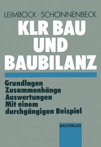 Vorderes Coverbild KLR Bau und Baubilanz