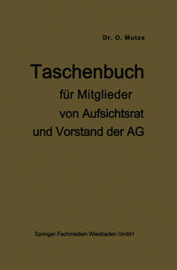 Vorderes Coverbild Taschenbuch für Mitglieder von Aufsichtsrat und Vorstand der AG