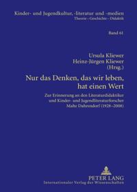 Vorderes Coverbild Nur das Denken, das wir leben, hat einen Wert