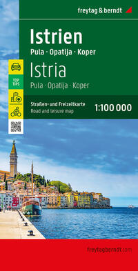 Vorderes Coverbild Istrien, Straßen- und Freizeitkarte 1:100.000, freytag & berndt