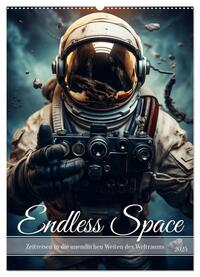 Vorderes Coverbild Endless Space - Zeitreisen in die unendlichen Weites des Weltraums (Wandkalender 2025 DIN A2 hoch), CALVENDO Monatskalender