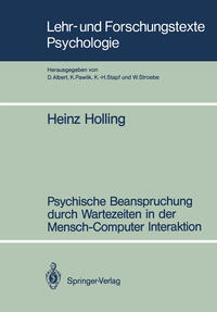 Vorderes Coverbild Psychische Beanspruchung durch Wartezeiten in der Mensch-Computer Interaktion