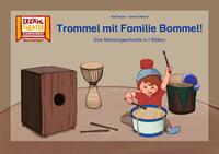 Vorderes Coverbild Trommel mit Familie Bommel! / Kamishibai Bildkarten
