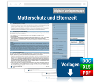 Vorderes Coverbild Dokumentenmappe Mutterschutz und Elternzeit