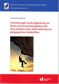 Vorderes Coverbild Anforderungen an die Begleitung von Eltern mit Lernschwierigkeiten und ihren Kindern in der Wahrnehmung von pädagogischen Fachkräften