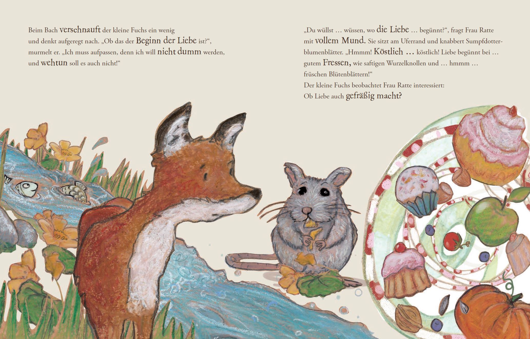 Beispielinhalt (Bild) Wie der kleine Fuchs die Liebe entdeckt / mit Hörbuch