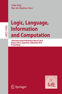Vorderes Coverbild Logic, Language, Information, and Computation