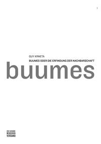 Vorderes Coverbild Buumes oder die Erfindung der Nachbarschaft