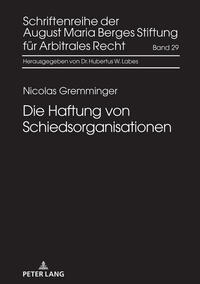 Vorderes Coverbild Haftung von Schiedsorganisationen