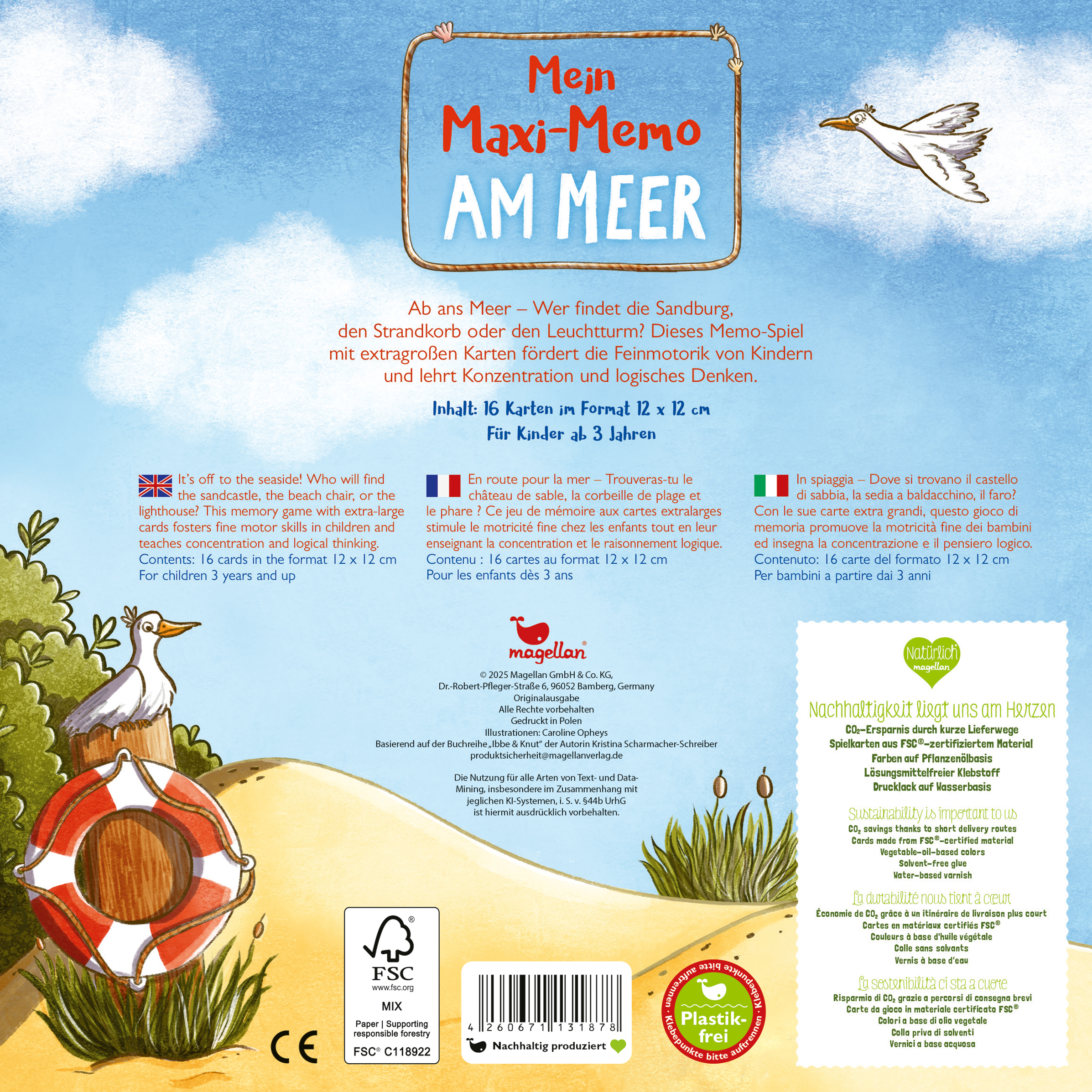 Rückseitencover Mein Maxi-Memo - Am Meer
