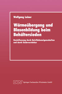 Vorderes Coverbild Wärmeübergang und Blasenbildung beim Behältersieden