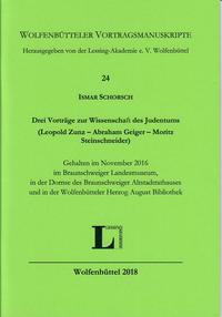 Vorderes Coverbild Drei Vorträge zur Wissenschaft des Judentums (Leopold Zuns - Abraham Geiger - Moritz Steinschneider)