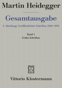 Vorderes Coverbild Frühe Schriften (1912-1916)