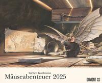 Vorderes Coverbild DUMONT - Torben Kuhlmann: Mäuseabenteuer 2025 Wandkalender, 52x42,5cm, Kinderkalender mit schönsten Motiven aus den vier Bilderbuch-Bestsellern, Illustrationen von Torben Kuhlmann