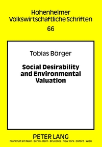 Vorderes Coverbild Social Desirability and Environmental Valuation