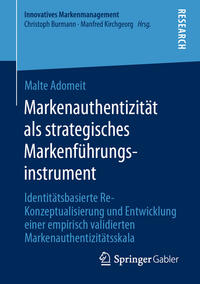 Vorderes Coverbild Markenauthentizität als strategisches Markenführungsinstrument