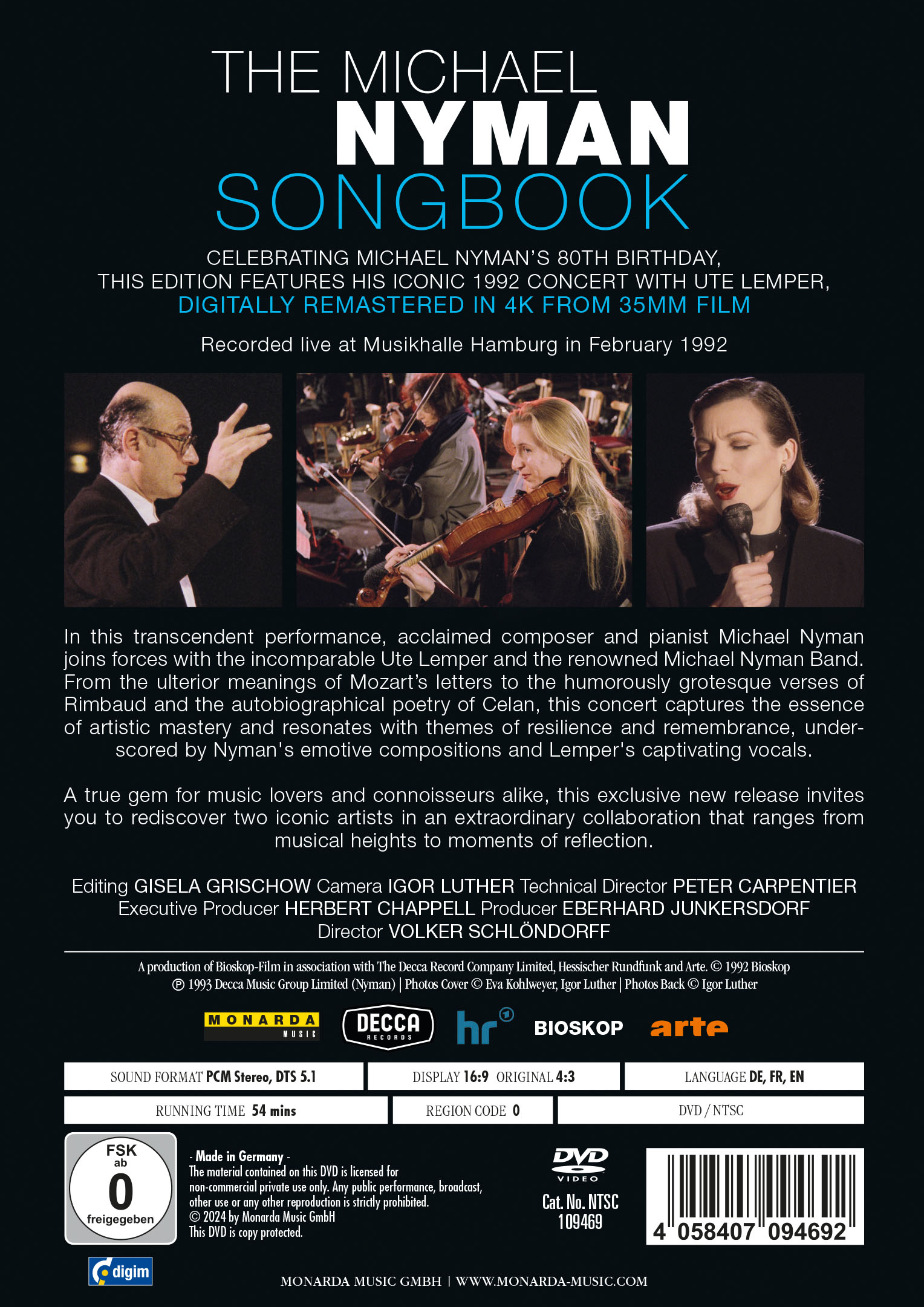 Rückseitencover The Michael Nyman Songbook