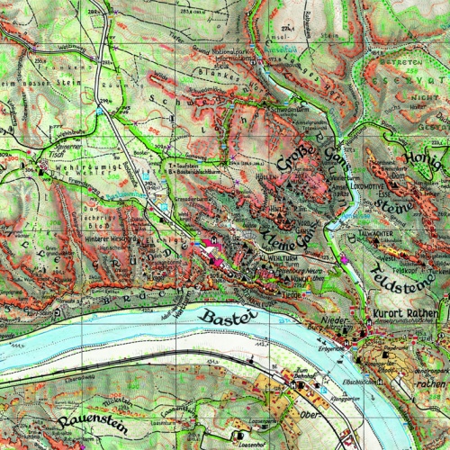 Beispielinhalt (Bild) Die Bastei 1:10000
