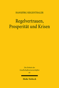 Vorderes Coverbild Regelvertrauen, Prosperität und Krisen