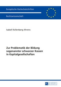 Vorderes Coverbild Zur Problematik der Bildung sogenannter schwarzer Kassen in Kapitalgesellschaften