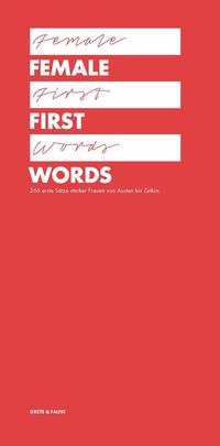 Vorderes Coverbild Female First Words