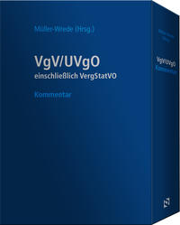Vorderes Coverbild VgV / UVgO - Kommentar (Schmuckausgabe in Lederoptik im Schuber)