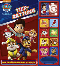 Vorderes Coverbild PAW Patrol - Tier-Rettung - Klappen-Geräusche-Buch mit 10 pfotastischen Geräuschen für Kinder ab 3 Jahren
