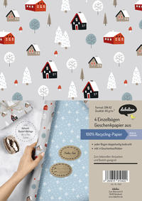 Vorderes Coverbild Geschenkpapier Set Weihnachten: Skandinavische Winterlandschaft
