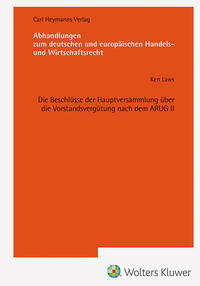 Vorderes Coverbild Die Beschlüsse der Hauptversammlung über die Vorstandsvergütung nach dem ARUG II (AHW 257)