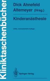 Vorderes Coverbild Kinderanästhesie
