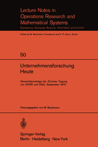 Vorderes Coverbild Unternehmensforschung Heute