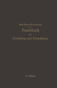 Vorderes Coverbild Handbuch der Verfassung und Verwaltung in Preußen und dem Deutschen Reiche