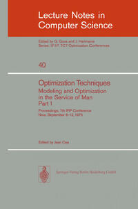Vorderes Coverbild Optimization Techniques. Modeling and Optimization in the Service of Man 1