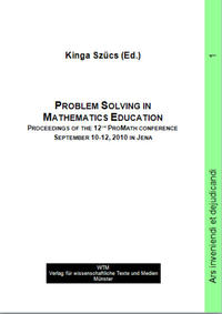 Vorderes Coverbild Problem Solving in Mathematics Education - “Problem solving learning – possibilities to measure the problem solving performance”