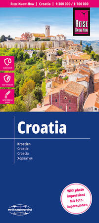 Vorderes Coverbild Reise Know-How Landkarte Kroatien / Croatia (1:300.000 / 700.000)
