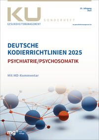 Vorderes Coverbild Deutsche Kodierrichtlinien für die Psychiatrie/Psychosomatik 2025 mit MD-Kommentar