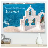 Vorderes Coverbild Santorini - Die malerische Kykladeninsel (hochwertiger Premium Wandkalender 2025 DIN A2 quer), Kunstdruck in Hochglanz