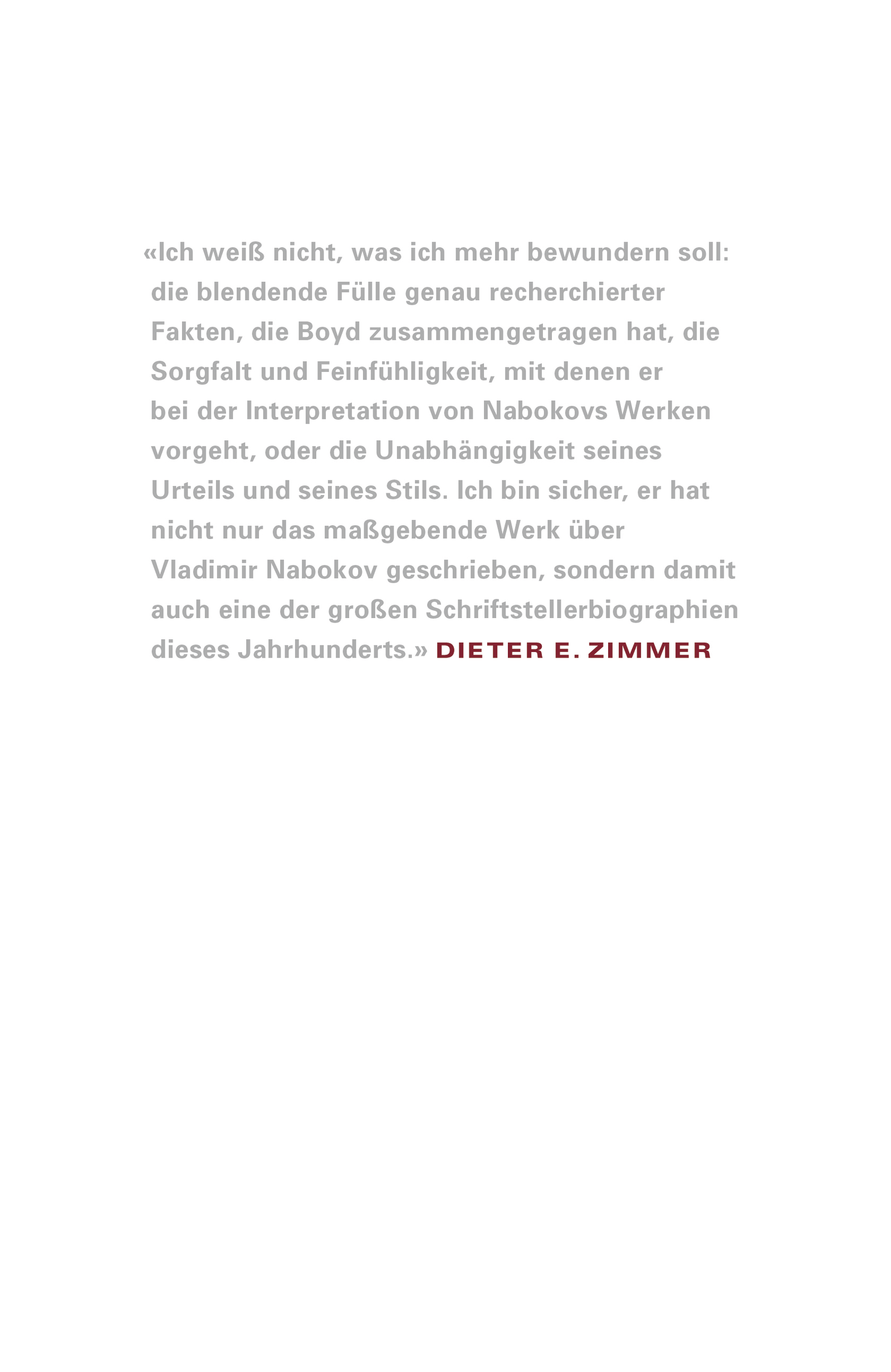 Rückseitencover Vladimir Nabokov