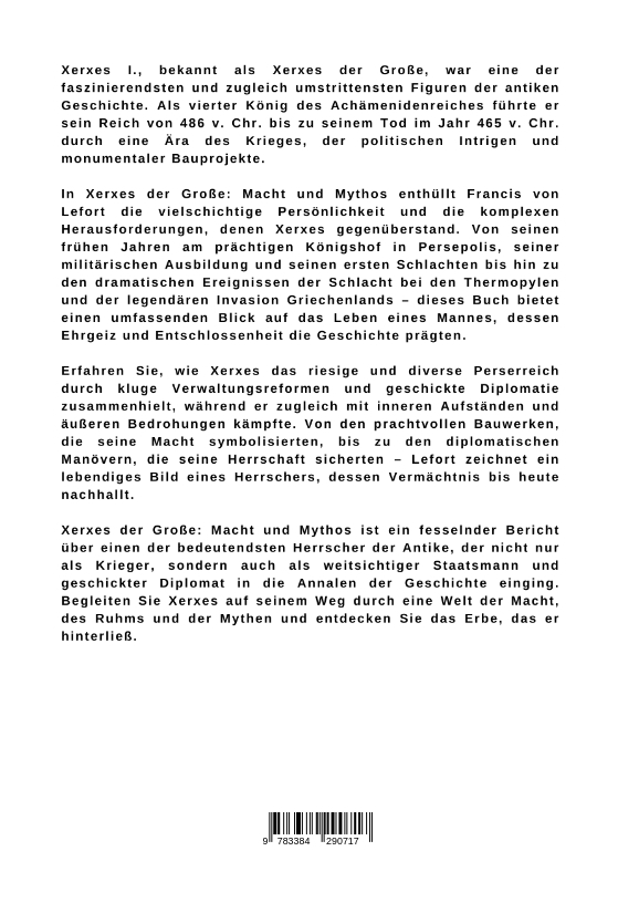 Rückseitencover Xerxes der Grosse: Macht und Mythos