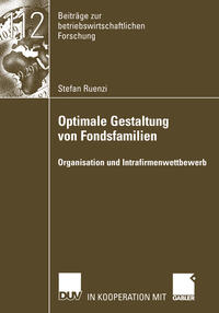Vorderes Coverbild Optimale Gestaltung von Fondsfamilien