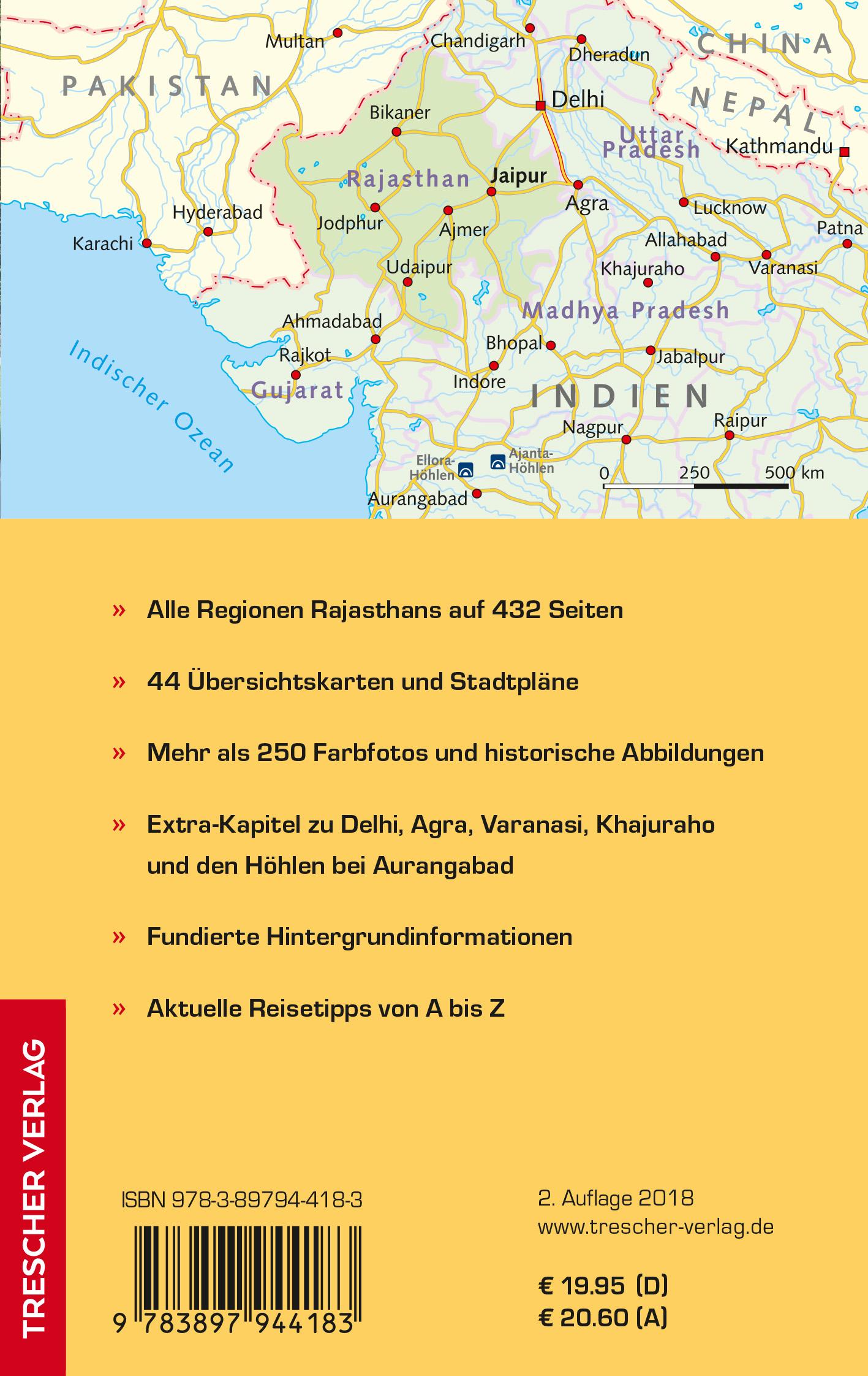Rückseitencover TRESCHER Reiseführer Rajasthan