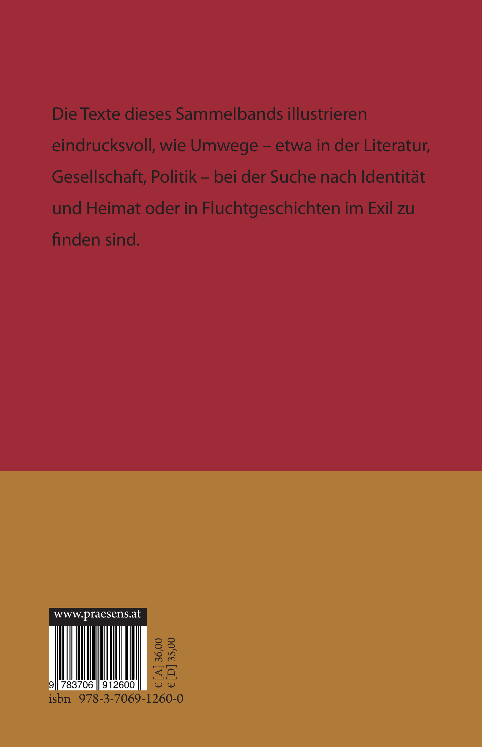 Rückseitencover Umwege in Österreich und China